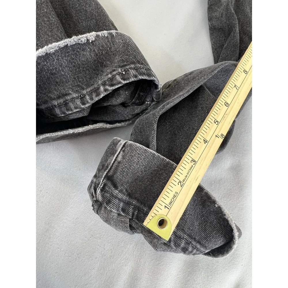 VTG‎ Levis Jeans Mens 38x30 (36x27) 505 Reg Fit Straight Leg Black USA 90s Y2K